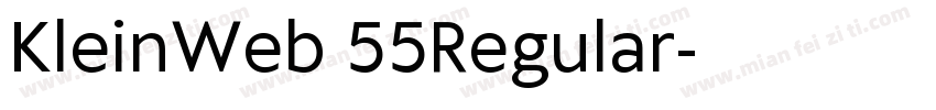 KleinWeb 55Regular字体转换